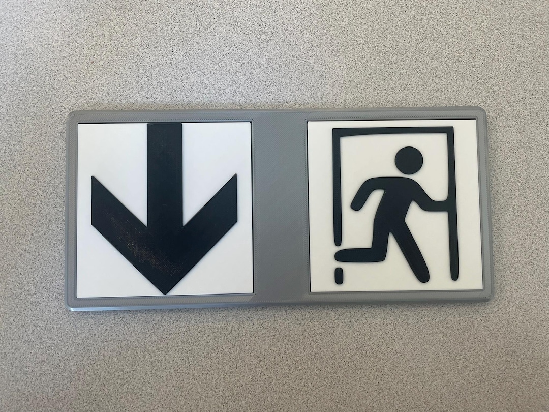 Portal Exit Sign - 3D Printed Portal Wall Hanging - Etsy UK