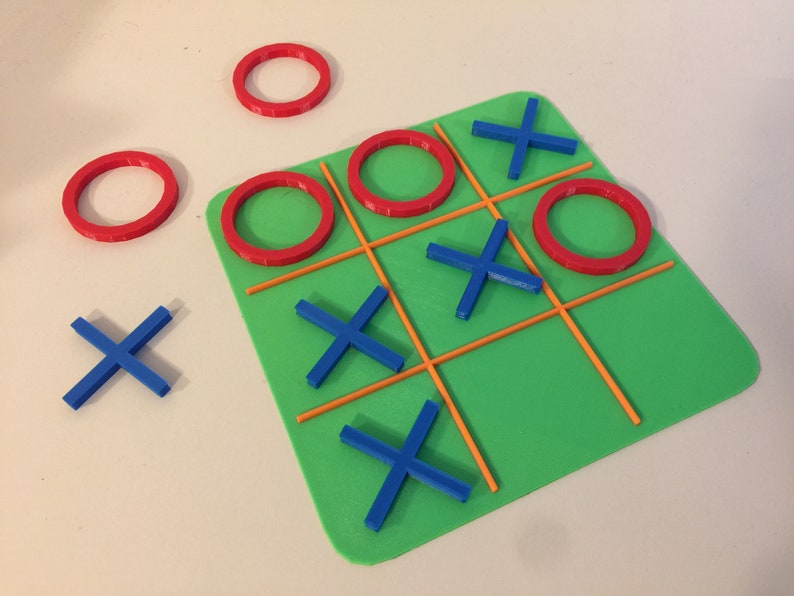 Tic Tac Toe Board Game 3D Printed Tictactoe Board Game for Etsy UK