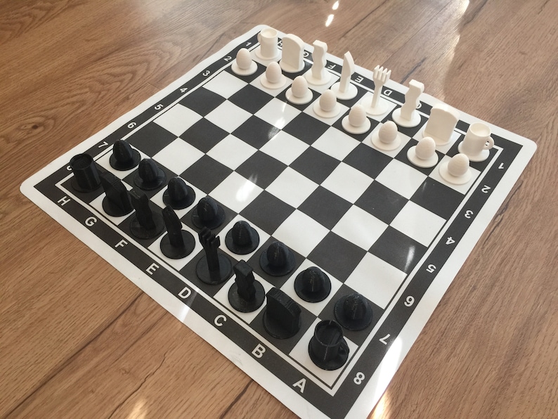 Breakfast Chess - 3D Printed Chess Pieces [BOARD NOT INCLUDED], Custom ...