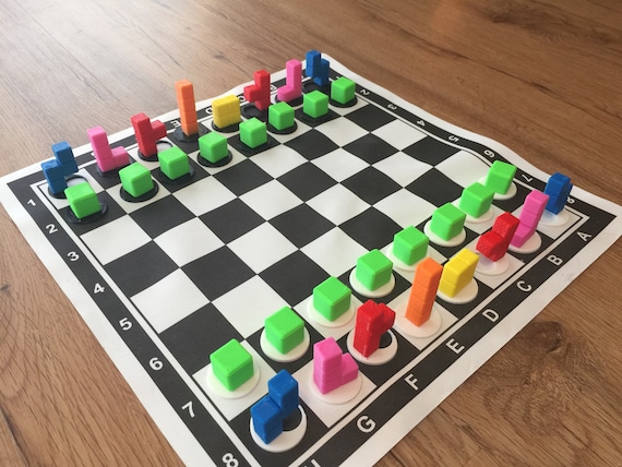 Tetris Chess 3D Printed Chess Pieces Board Not Included - Etsy