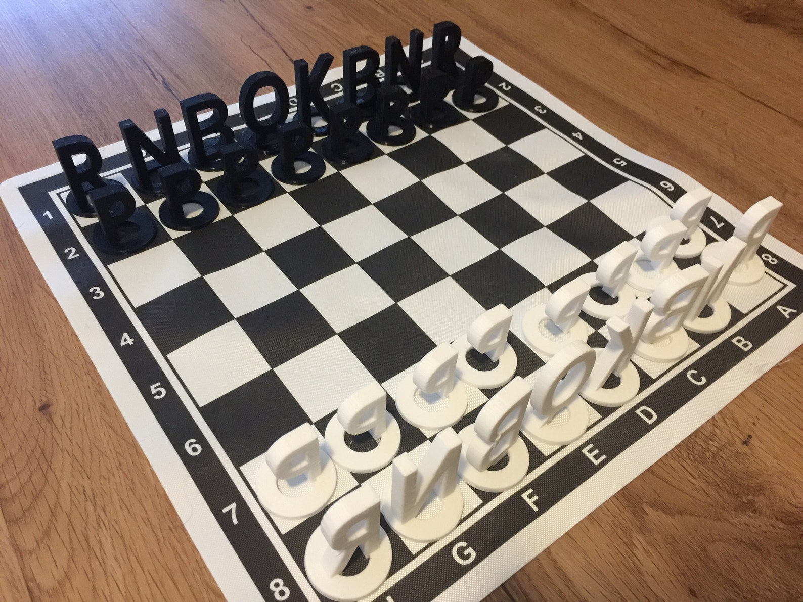 Letter Chess 3D Printed Chess Pieces BOARD NOT INCLUDED Etsy