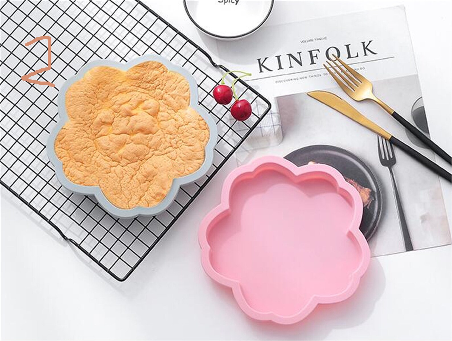 1 Hohlraum 6 inch Cartoon Blume Kuchen Pfanne Brot Pfanne ...