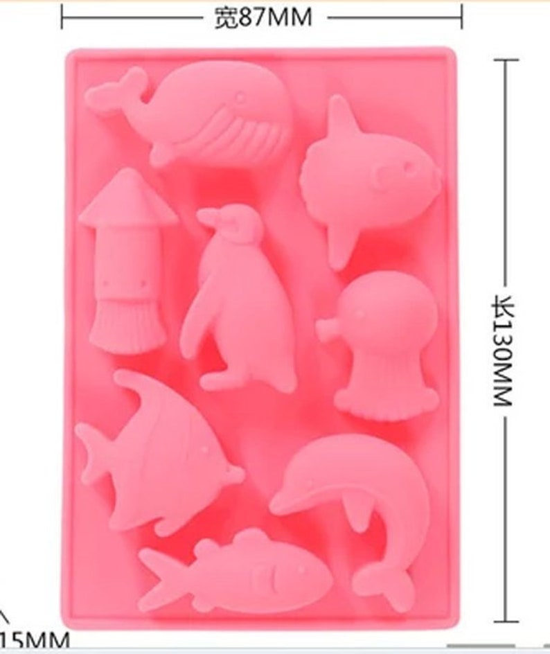 chocolate handmade soap mold Dolphins and the ocean fish silicone mold bakeware fondant cake pudding mold jelly mold