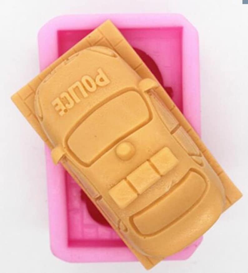 3D police car soap mold hand soap mold soap mold silicone Etsy
