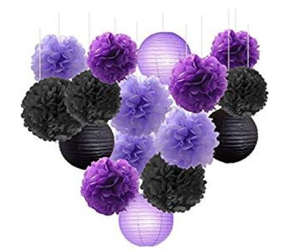 Bridal Shower Decorations Halloween Decorations 16 Pcs Black Etsy