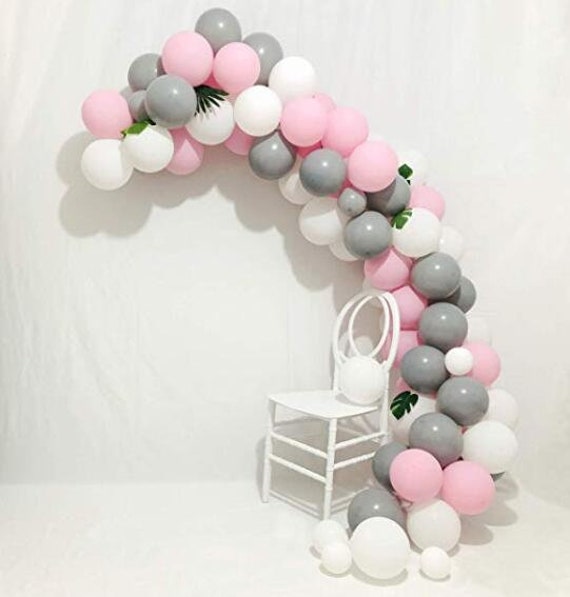 gray and pink baby shower