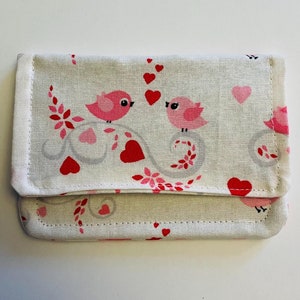 Billetera de tela con bloqueo de identificación por radiofrecuencia, minibilletera, billetera de tela, tarjetero, billetera RFID, Día de San Valentín, tarjetero de regalo,