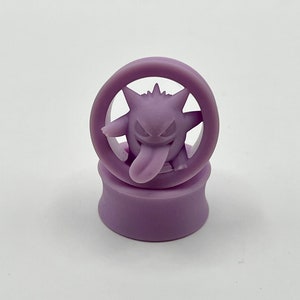 Custom Sized Pair Pokemon Inspired Gengar V2 Earplugs - Double Flare Ear Tunnel