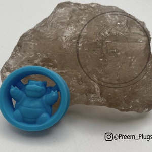 Custom Sized Pair Blastoise Inspired Earplugs - Double Flare Ear Tunnel