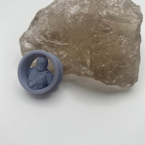 Paire de bouchons d&#39;oreilles Mandalorian inspirés de Star Wars de taille personnalisée - Tunnel auriculaire évasé double