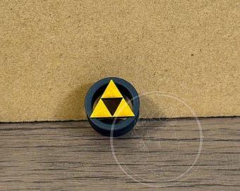 Tapones para los oídos Zelda Triforce de tamaño personalizado - Túneles auditivos de doble ensanchamiento