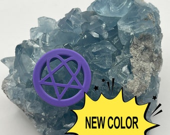 Coppia di tappi per le orecchie Heartagram HIM su misura - Tunnel auricolare a doppia svasatura