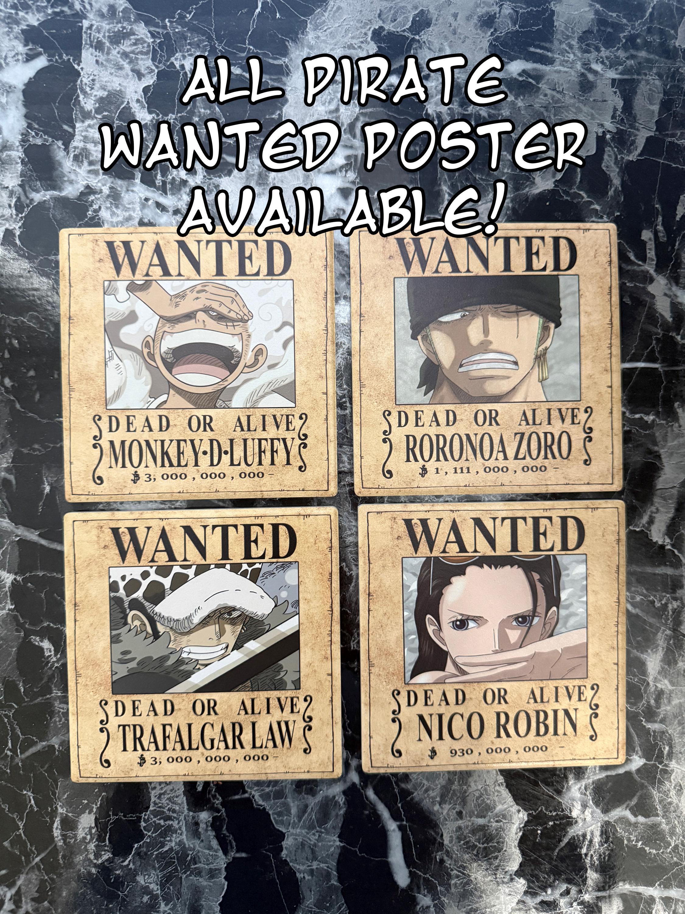 One Piece Wanted Poster Set - Etsy