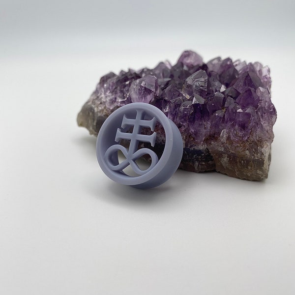 Leviathan Cross Clear Pyrex Glass Ear Plugs - Stretcher Gauges 14mm To 30mm, Double Flared