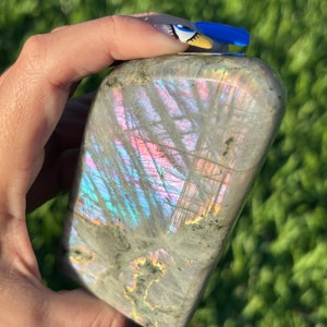 Purple flash labradorite freeform| pink flash labradorite freeform - orange flash labradorite freeform- sunset labradorite freeform