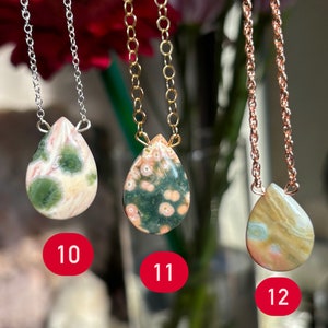 •OOAK - TAROT• ocean jasper + mixed metal necklace (26