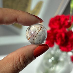 Rutilated Quartz Sphere - Golden Rutile - Copper Rutile - Green Rutile- Mini Gemstone Ball - Crystal Lover Gift for Her