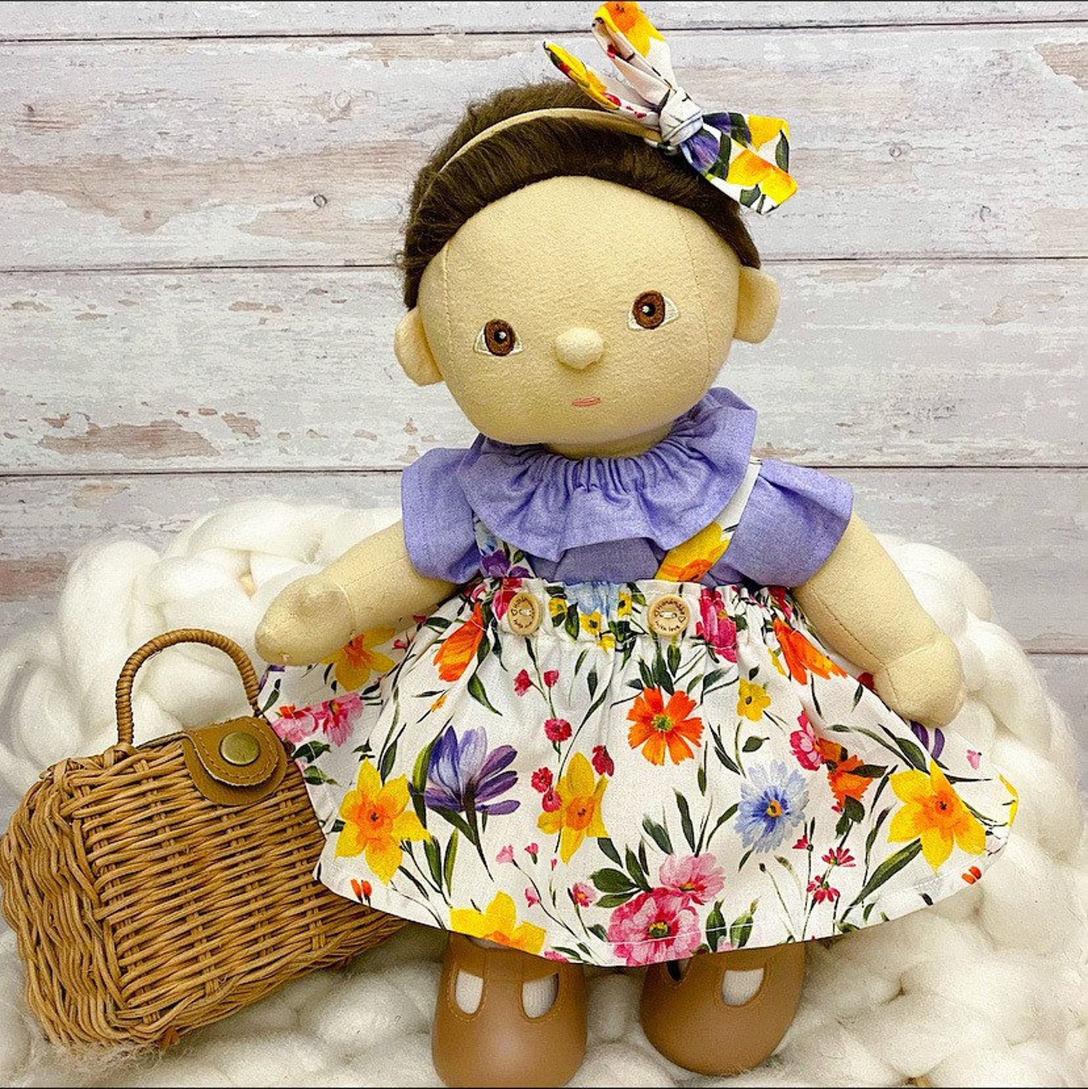 Dinkum Doll Clothes Pinny Skirt & Blouse Set Summer Floral | Etsy