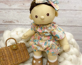 Dinkum Doll Clothes - Blouse & Bloomer Set - FREE HAIR BOW Included