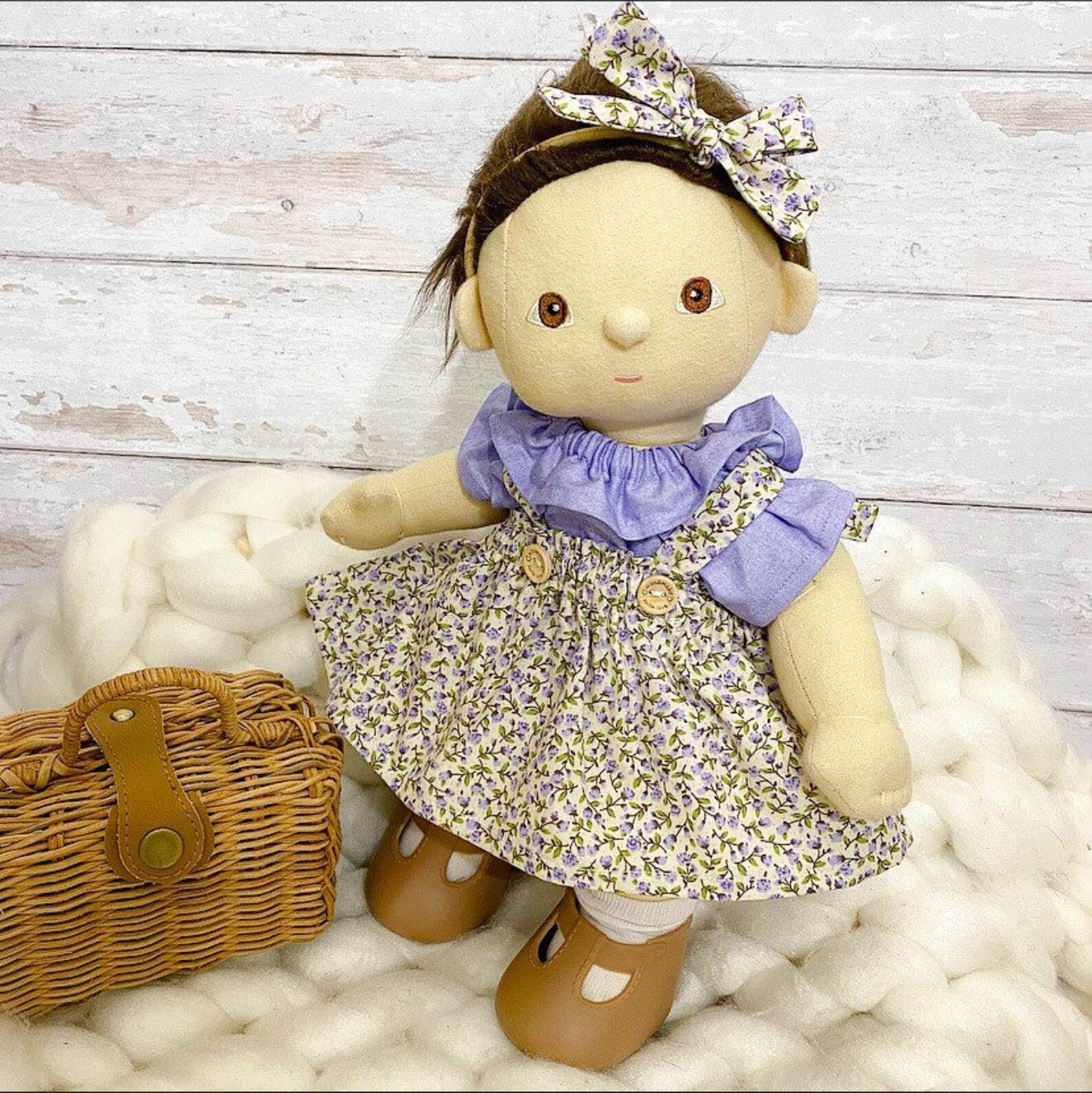 Dinkum Doll Clothes Pinny Skirt & Blouse Set Hyacinth Etsy