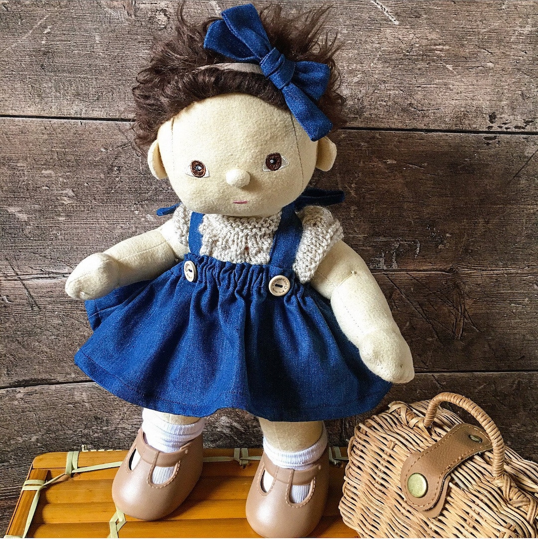 Dinkum Doll Clothes Denim Pinafore Includes FREE HAIR BOW Etsy
