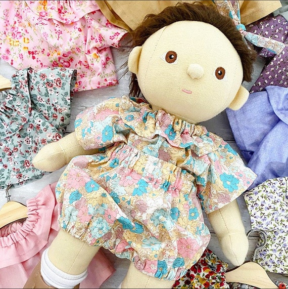 Dinkum Doll Clothes RUFFLE BLOUSE ONLY. Free Hair Bow Etsy