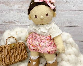Dinkum Doll Clothes - Blouse & Bloomer Set. FREE HAIR BOW included