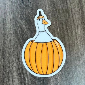 Pumpkin Duck Sticker
