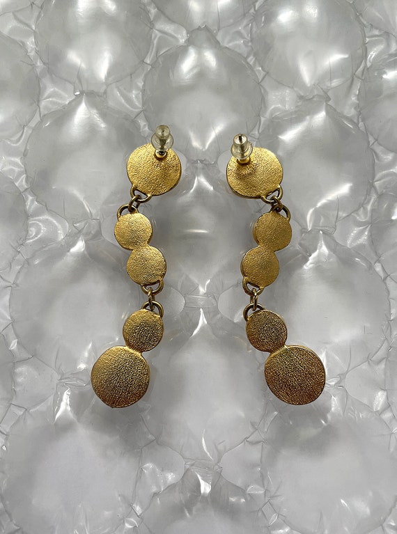 vintage multicolored faux gemstones drop earrings Gem