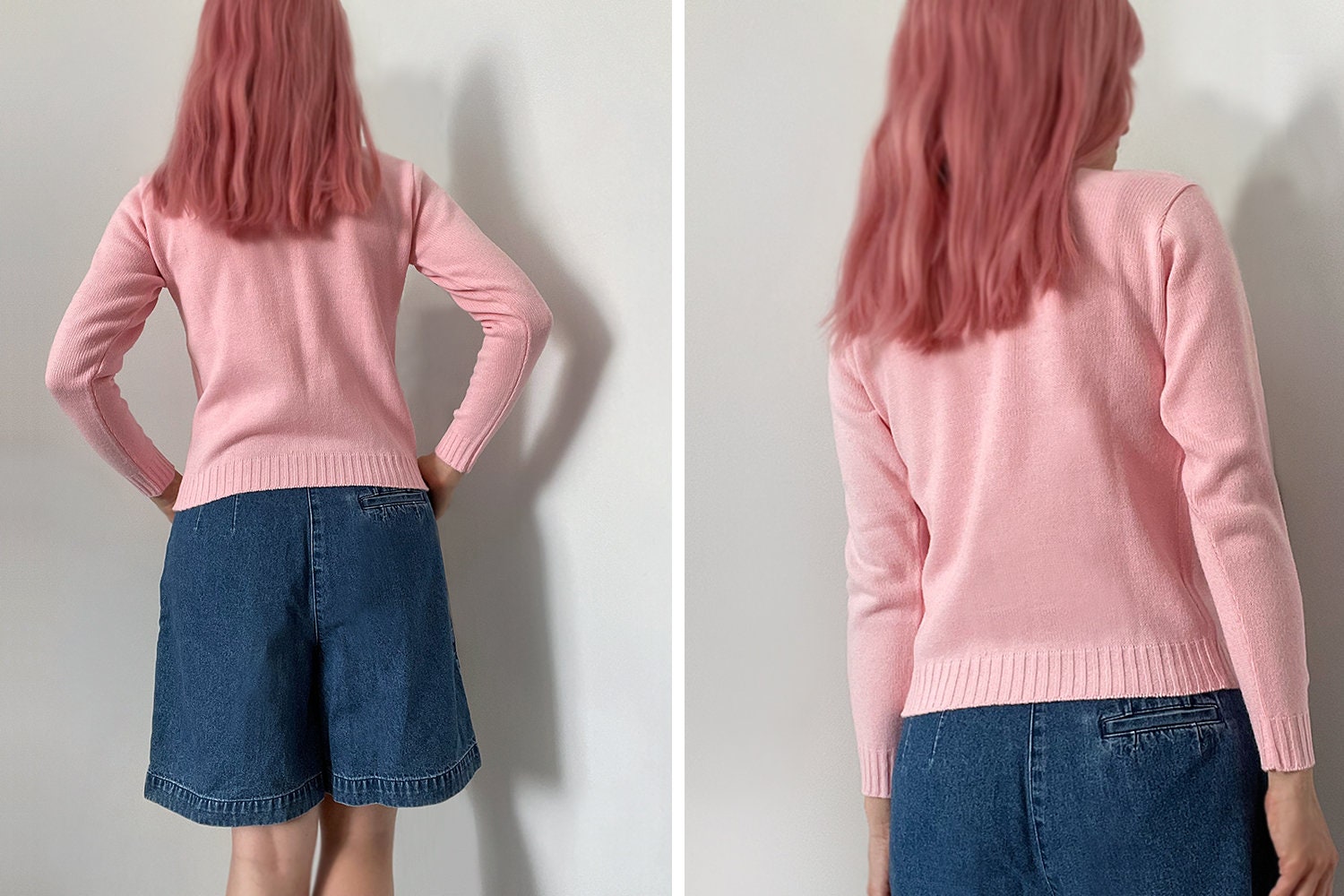 bubblegum pink cardigan