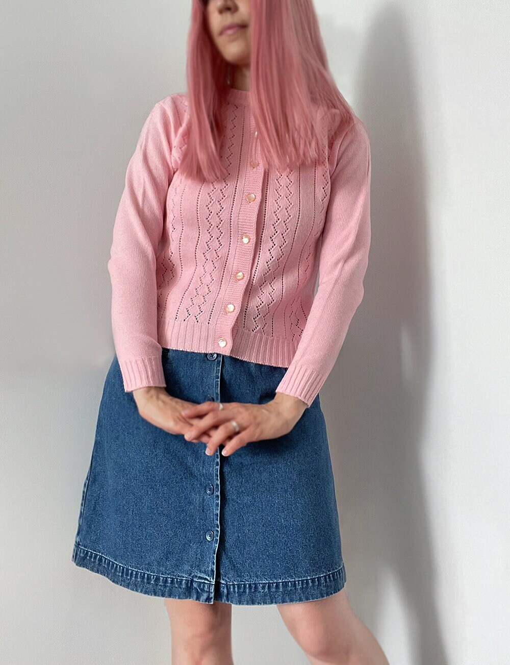 Bubblegum Pink Fringe Cardigan