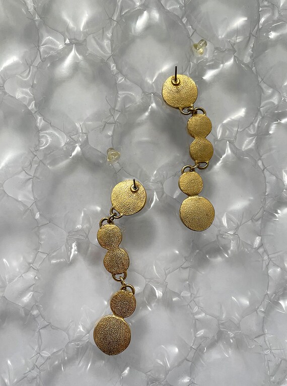 vintage multicolored faux gemstones drop earrings Gem