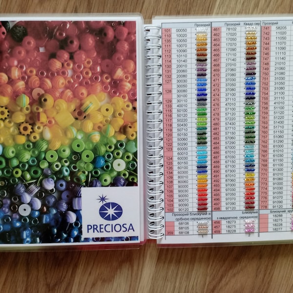 Seed Bead Sample Chart Etsy