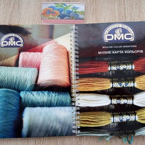 DMC Color cards with Thread 482 Real color Samples