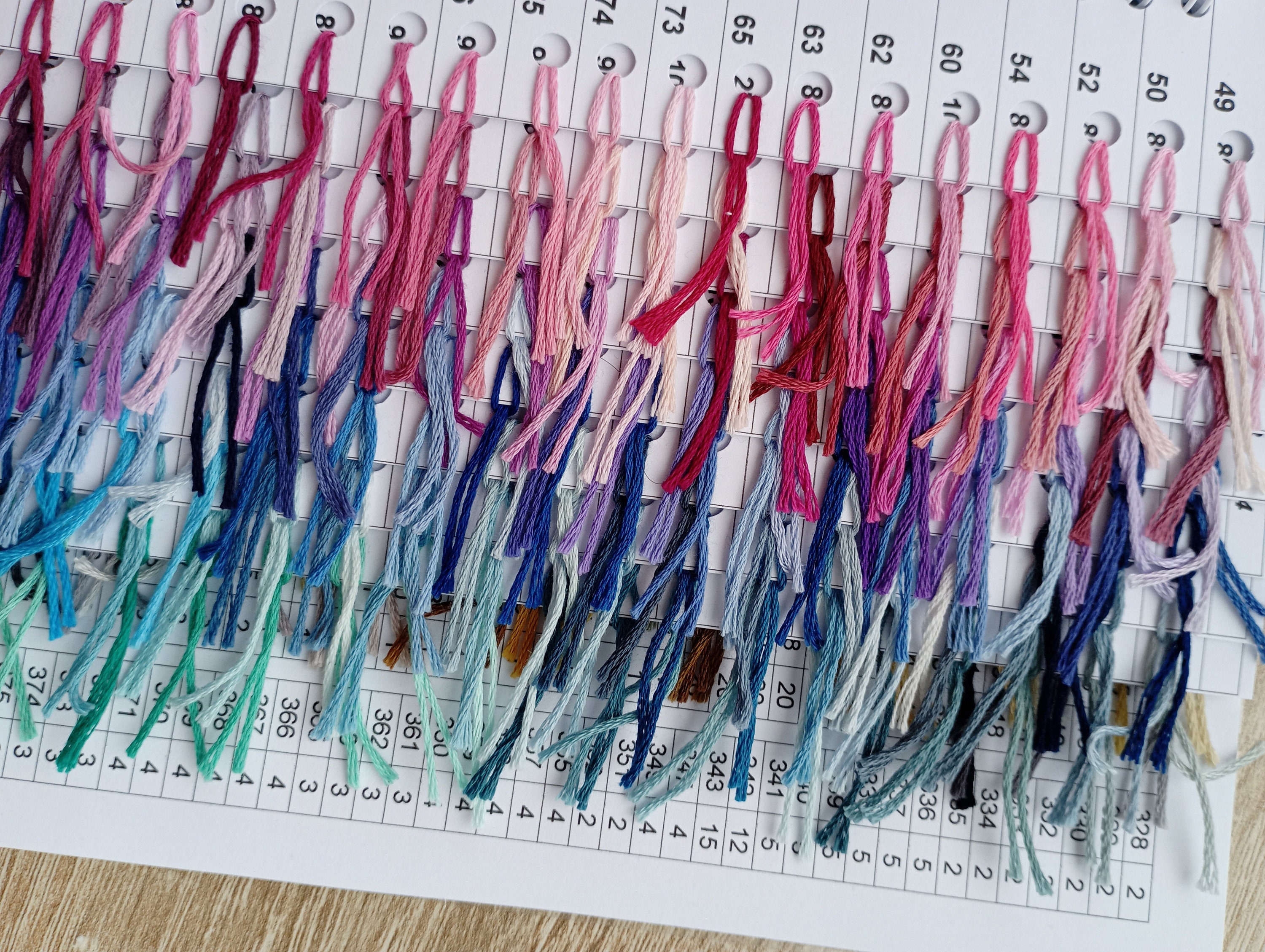 Thread Cards Samples Anchor Color Cards With Thread 444 Real Color Samples. Color Book ...