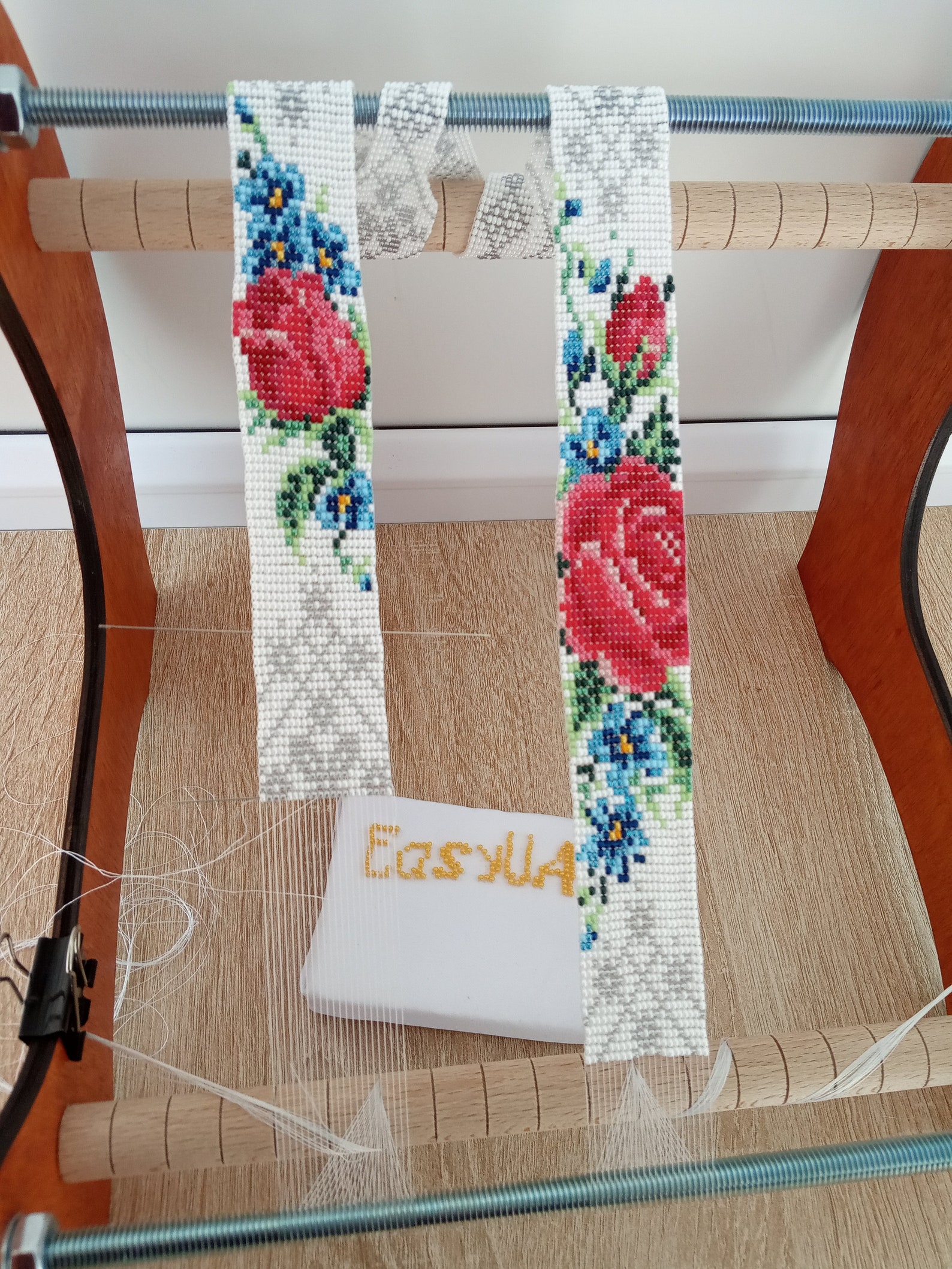 Bead Loom Wooden Bead Weaving Frame Loom Beading Wood Frame Etsy