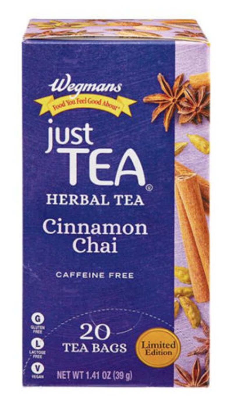 Wegmans Just Tea Cinnamon Chai Herbal Tea Bags, 20 Count Etsy