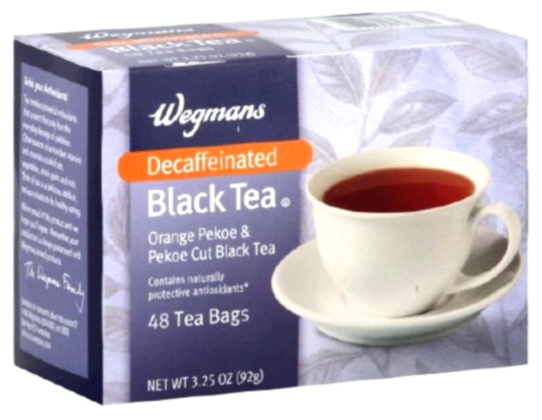 Wegmans Decaffeinated Black Tea Bags 48 Count Etsy