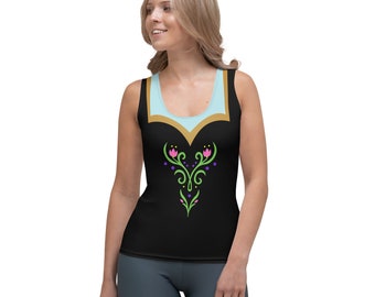 Anna Frozen Princess All-Over Running Costume Women's Sport Tank Top