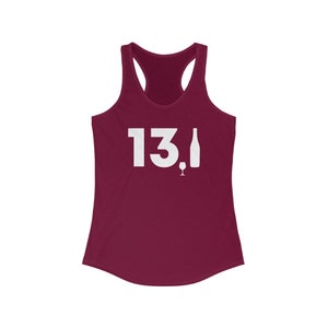 131 Wine Dine ThirteenWine Half Marathon Women&#39;s Ideal Racerback Tank
