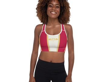 Mulan Princess Padded Low Impact Sports Bra