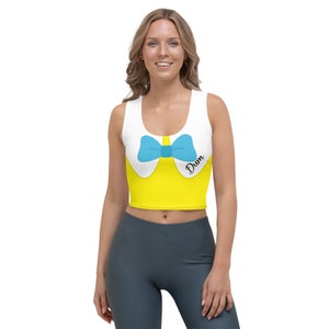 Tweedle Dum Alice Wonderland All-Over Running Costume Women&#39;s Sport Crop Top