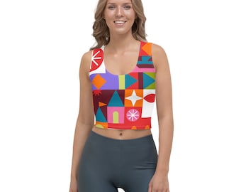 Parks Soda Cup Pattern Women's All Over Print Costume Crop Top