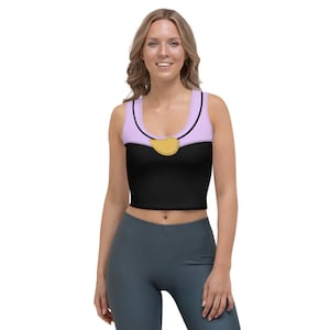 Ursula Sea Witch Little Mermaid Villain All-Over Running Costume Women&#39;s Sport Crop Top