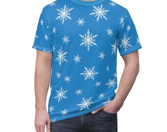 Winter Snowflake Christmas Pattern Unisex All Over Print Running Costume Shirt