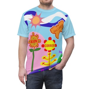 Small World Run Signs Unisex All Over Print Running Costume Shirt