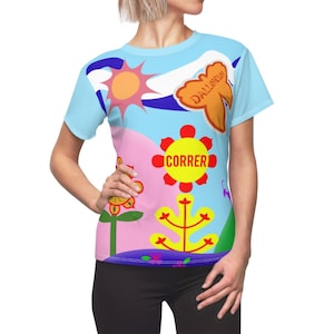 Small World Run Signs All-Over Running Costume Women&#39;s Sport Tee