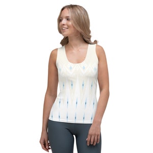 Elsa Frozen II 2 White Spirit Dress All-Over Running Costume Women&#39;s Sport Tank Top
