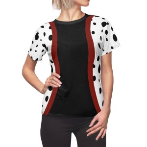 Cruella De Vil 101 Dalmatians Villain All-Over Running Costume Women&#39;s Sport Tee