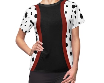 Cruella De Vil 101 Dalmatians Villain All-Over Running Costume Women's Sport Tee